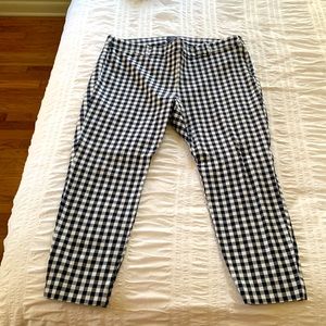 White and blue Size 16 Jcrew winnie pants - gently worn Stretch cotton
